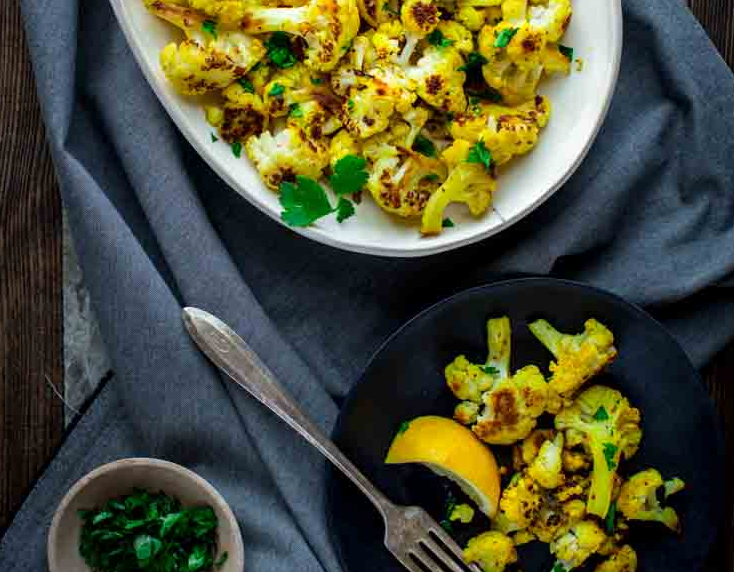 Curry Roasted Cauliflower