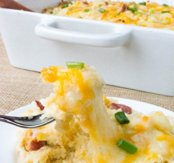 Loaded Mashed Cheesy Pancetta Cauliflower