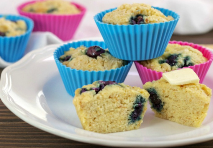 Keto Instant Pot Blueberry Muffins