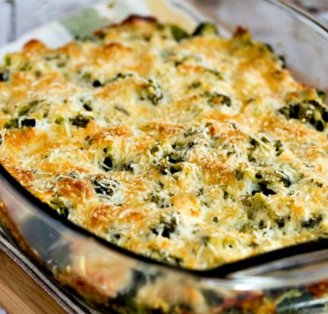 Broccoli Gratin with Swiss and Parmesan