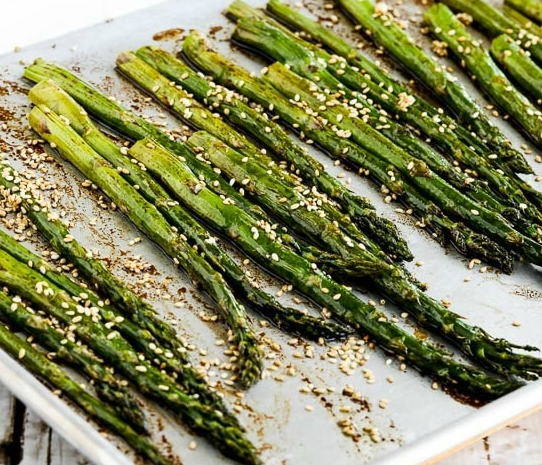 Roasted Asparagus with Soy-Sesame Glaze