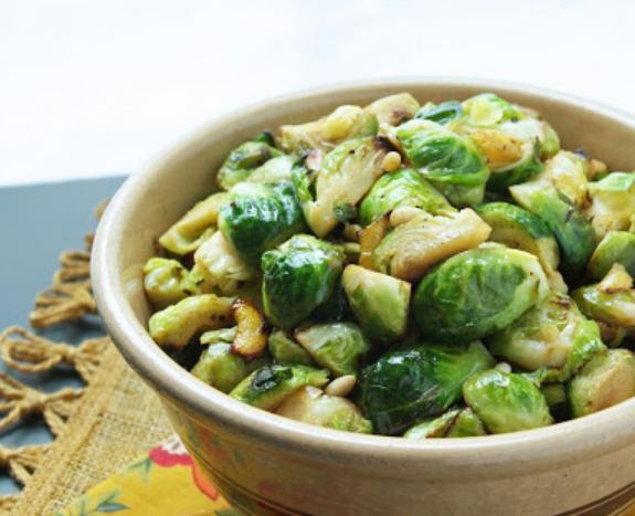 Brussels Sprouts with Lemon and Pine Nuts