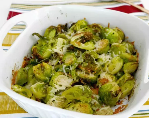 Roasted Brussels Sprouts with Parmesan