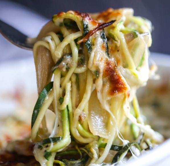 French Onion Zoodle Bake